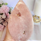 Large Chunky 15cm Pink Amethyst Druzy Carved Flame | Freeform