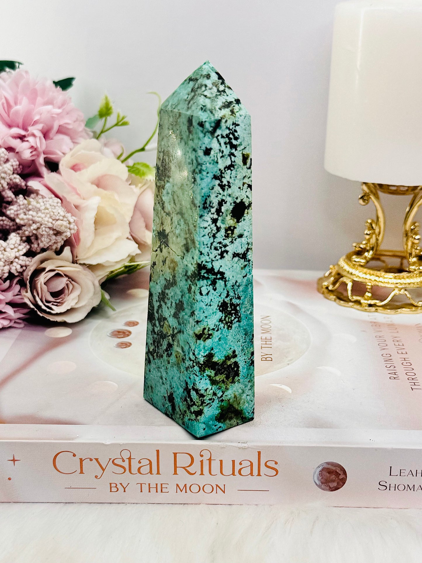 Perfect African Turquoise Tower 13cm