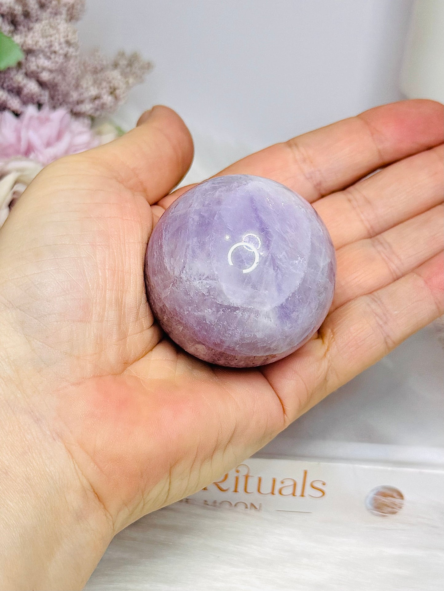 Kunzite Sphere On Stand 153g