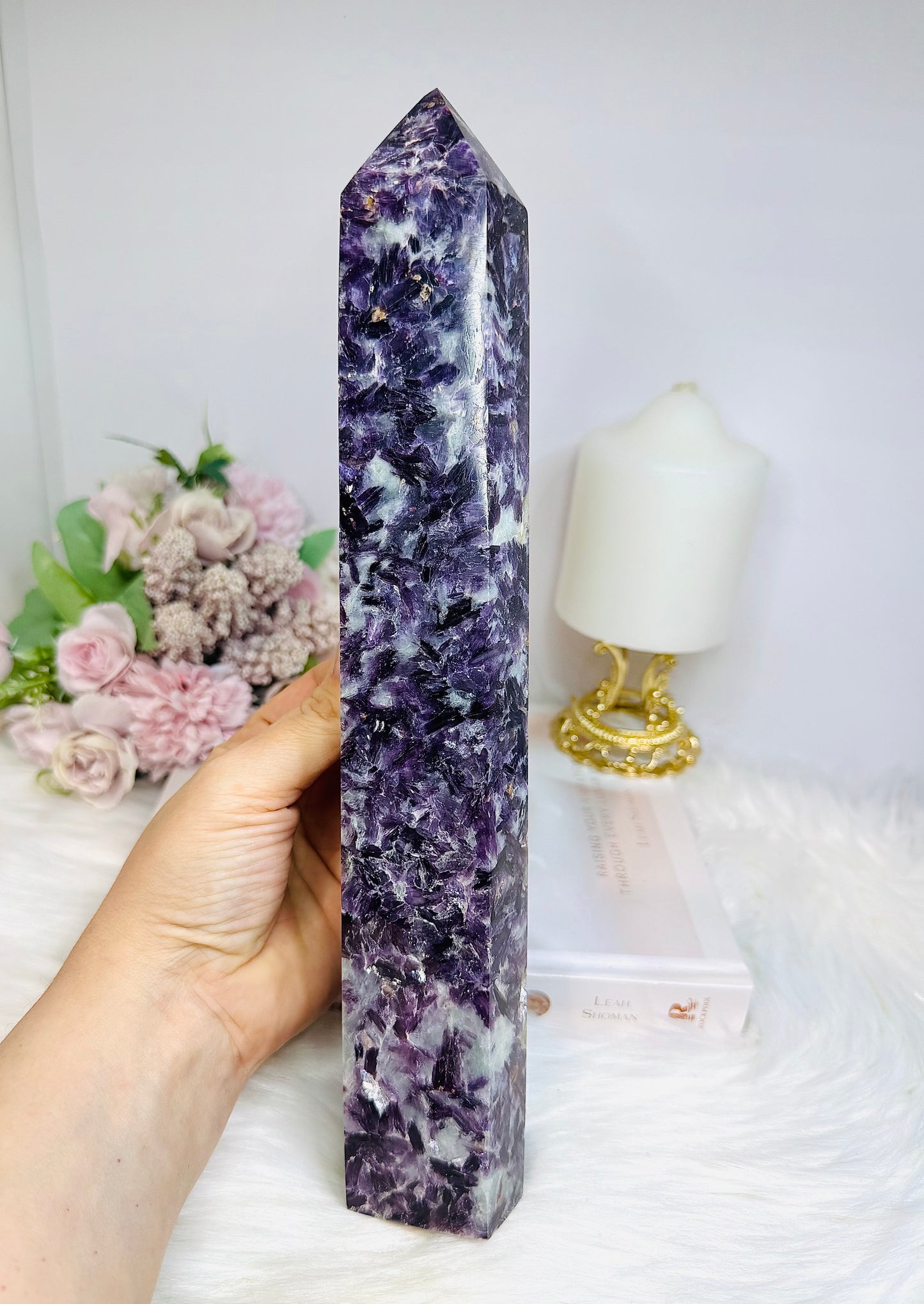 High Grade Purple Mica Tower 29cm 1.38KG