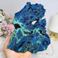 High Grade Azurite Slab with Malachite Inclusions on Stand 16cm 508g