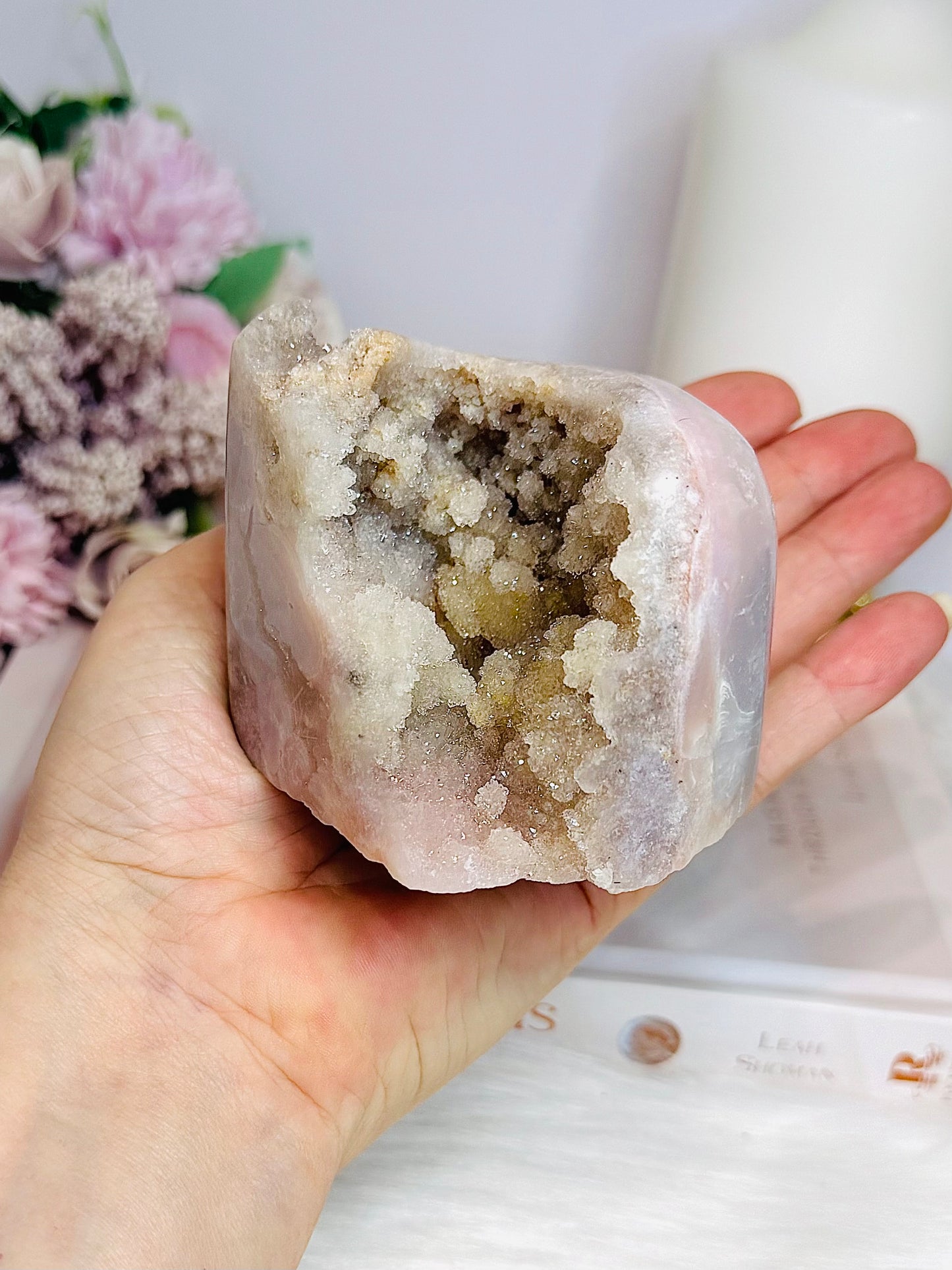 Large Natural Pink Amethyst Druzy Freeform 424g