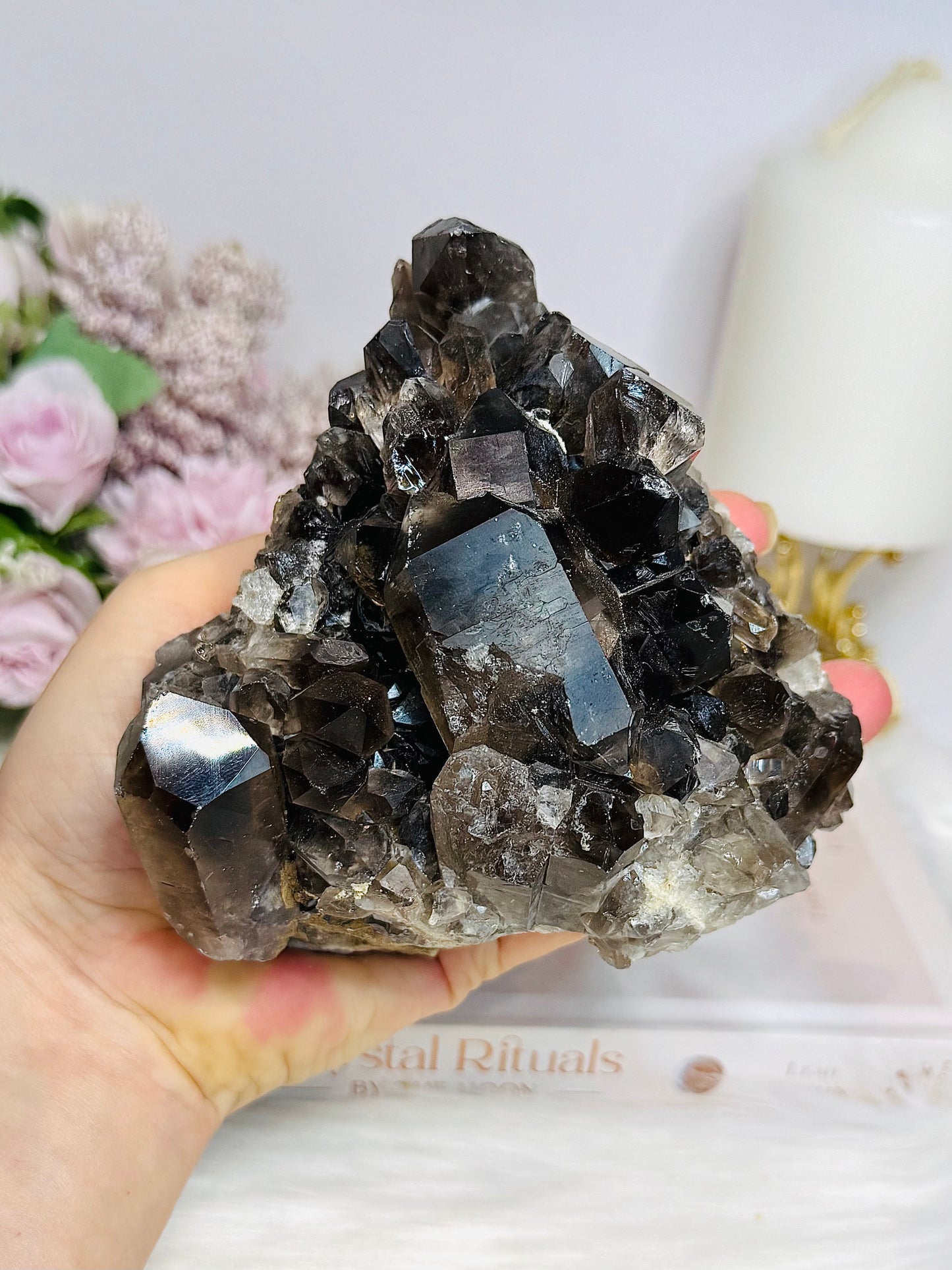 Large Smokey Quartz Cluster 11cm 835g