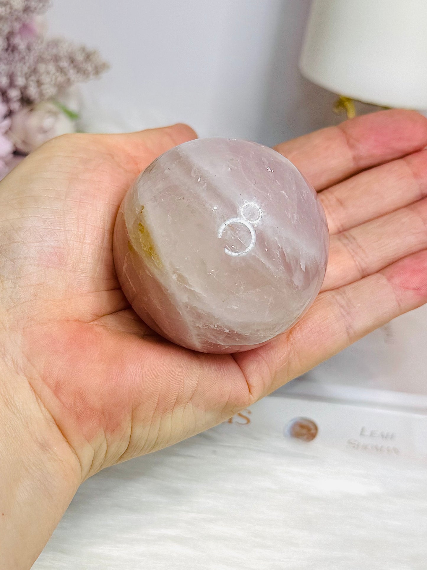 Rose Quartz Sphere On Stand 231g