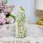Blue Caribbean Calcite Druzy Tower 8cm