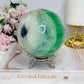 Large Green Fluorite Sphere on Stand 1.45KG