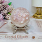 Pink Amethyst Druzy Sphere on Stand 362g