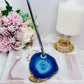 Transforms Negative to Positive ~ Perfect Desk Accessory ~ Gorgeous Blue Agate Slab Pen Holder