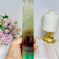 Tall Watermelon Fluorite Tower 21cm with Rainbows