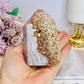 High Grade Druzy Pink Amethyst Chunky Tower 9cm 296g
