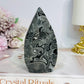 Black Panda Calcite Flame 10cm