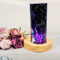 Stunning 13cm 535gram Colourful Fluorite Lamp on Light Stand