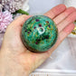 Large Ruby Fuchsite Sphere on Stand UV Reactive 422g