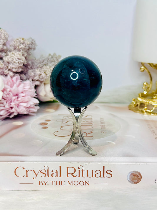 Blue Fluorite Sphere on Stand 126g