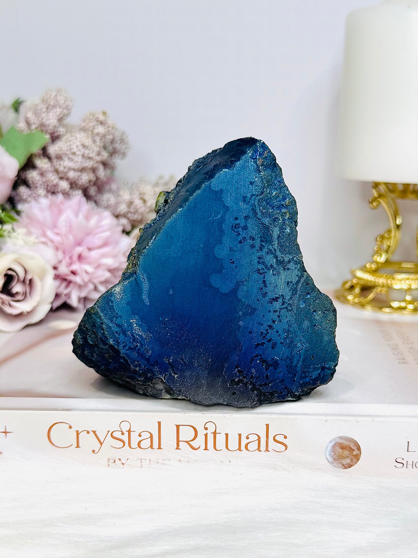 Aura Titanium Quartz Cluster 328g 9cm