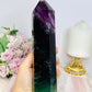 Large Purple & Green Chunky Fluorite Tower with Rainbows 19.5cm 943g