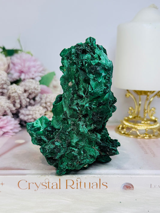 Natural Large Botryoidal Velvet Malachite Specimen 11.5cm 472g