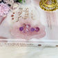 Rose Quartz Carved. Chunky Shell with Mini Amethyst Spheres 9cm