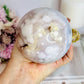 Perfect Large 1.04KG Perfect Sugar Druzy Pink Amethyst Sphere on Stand