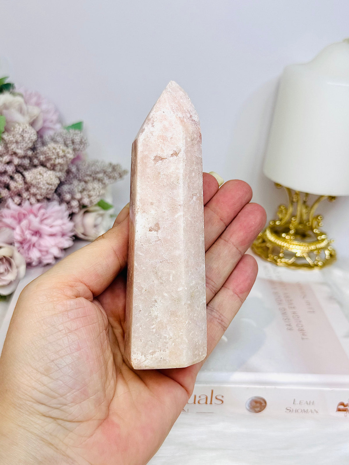 Pink Amethyst Druzy Tower 12cm