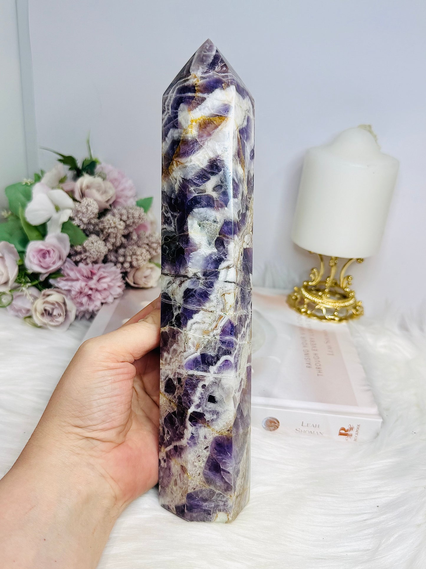 Huge Dream | Chevron Amethyst Tower 25.5cm 951g