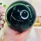 A Protective Stone ~ Huge 10cm 1.33KG Natural Black Onyx Polished Sphere On Stand