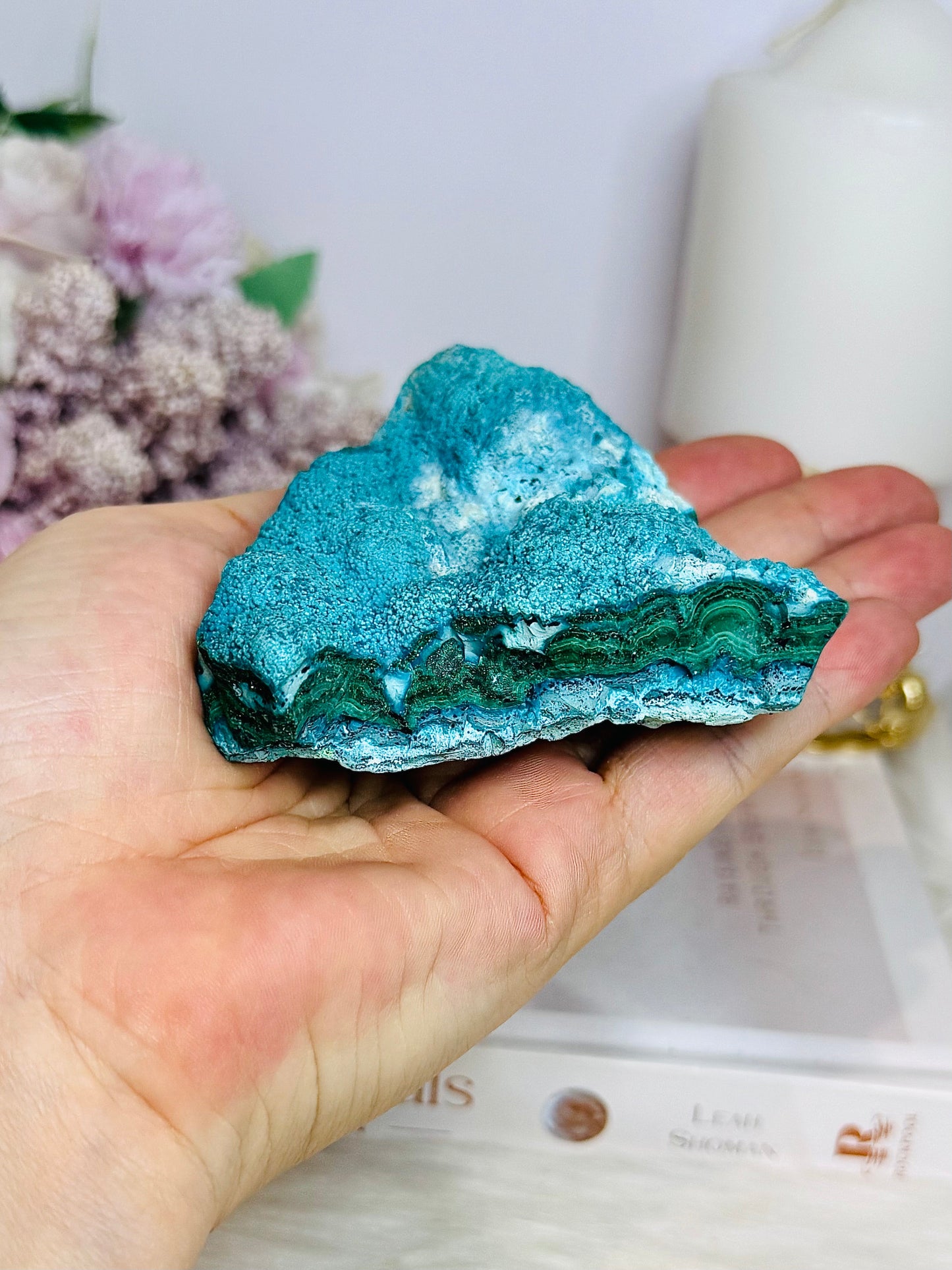 Large Malachite | Chrysocolla Polished Natural Freeform 9cm 232g
