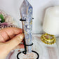 Gorgeous Blue Agate Wand | Tower on Stand 15.5cm