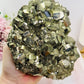 High Grade Incredible Large 1.84KG 15cm Cubed Pyrite Specimen On Stand