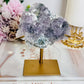 Natural Zeolite Specimen on Custom Gold Stand 13cm