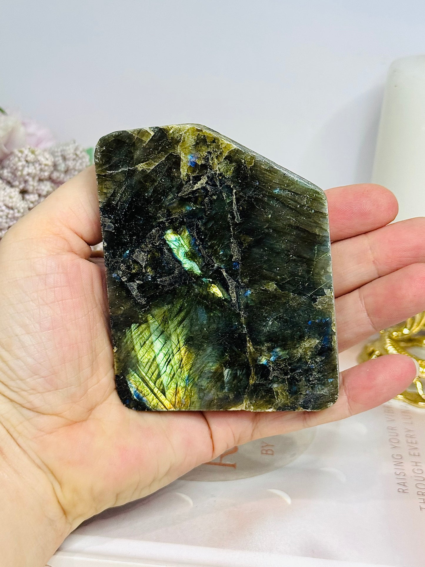 Natural Labradorite Slab 9cm