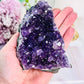 The Most Beautiful High Grade Deep Purple Amethyst Natural Cluster On Rose Gold Stand From Brazil 448grams