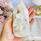 Large 12cm Chunky Clear Quartz Cluster Tower 538grams