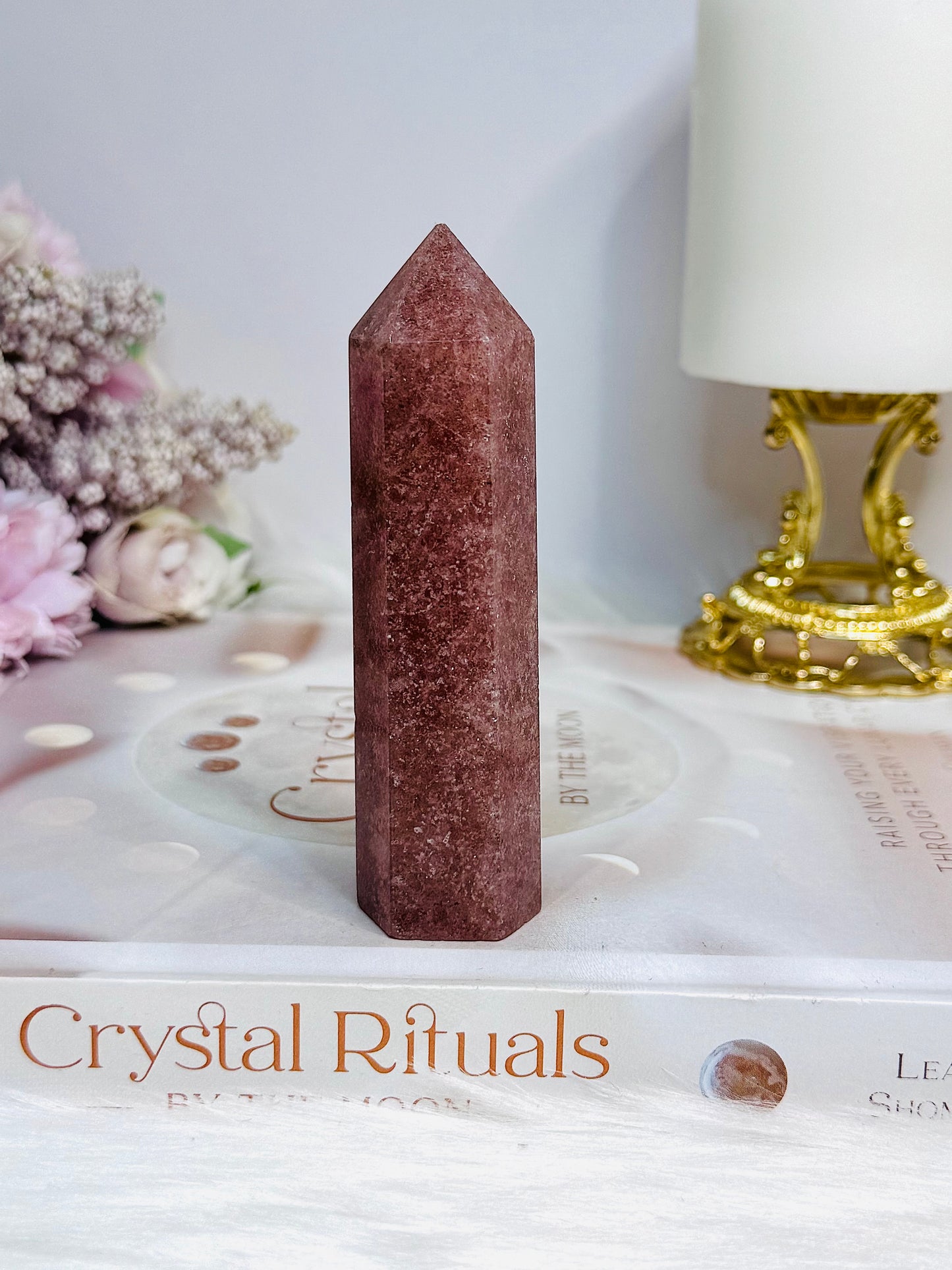 Strawberry Quartz Tower 10cm
