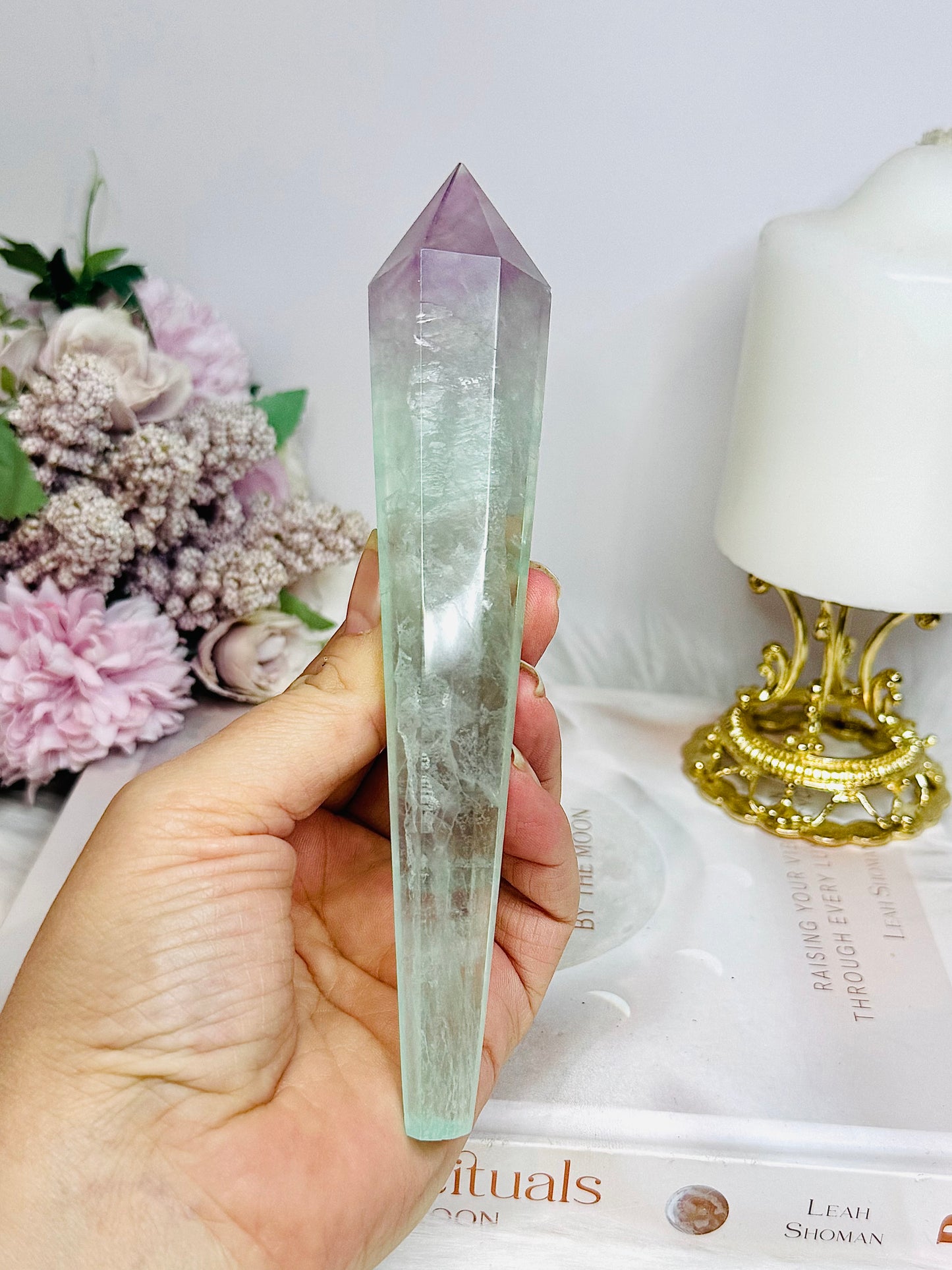 Watermelon Fluorite Tower | Wand 16cm