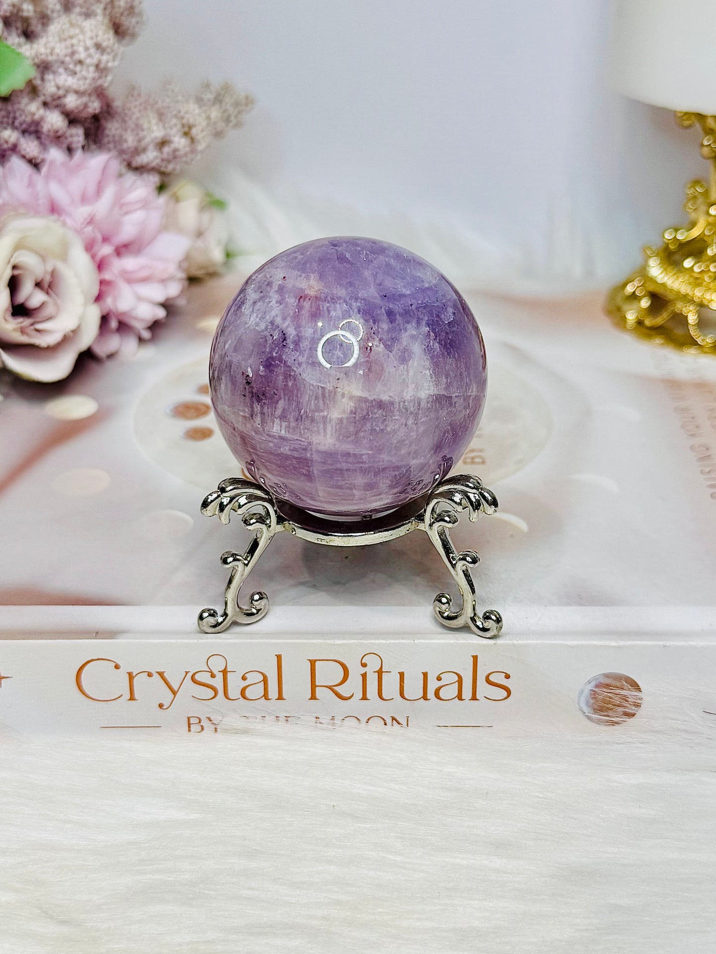 Kunzite Sphere On Stand 153g
