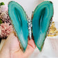 Amazing Large Green Agate Butterfly From Brazil 13cm