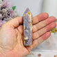 Druzy Lilac Agate Tower 9cm