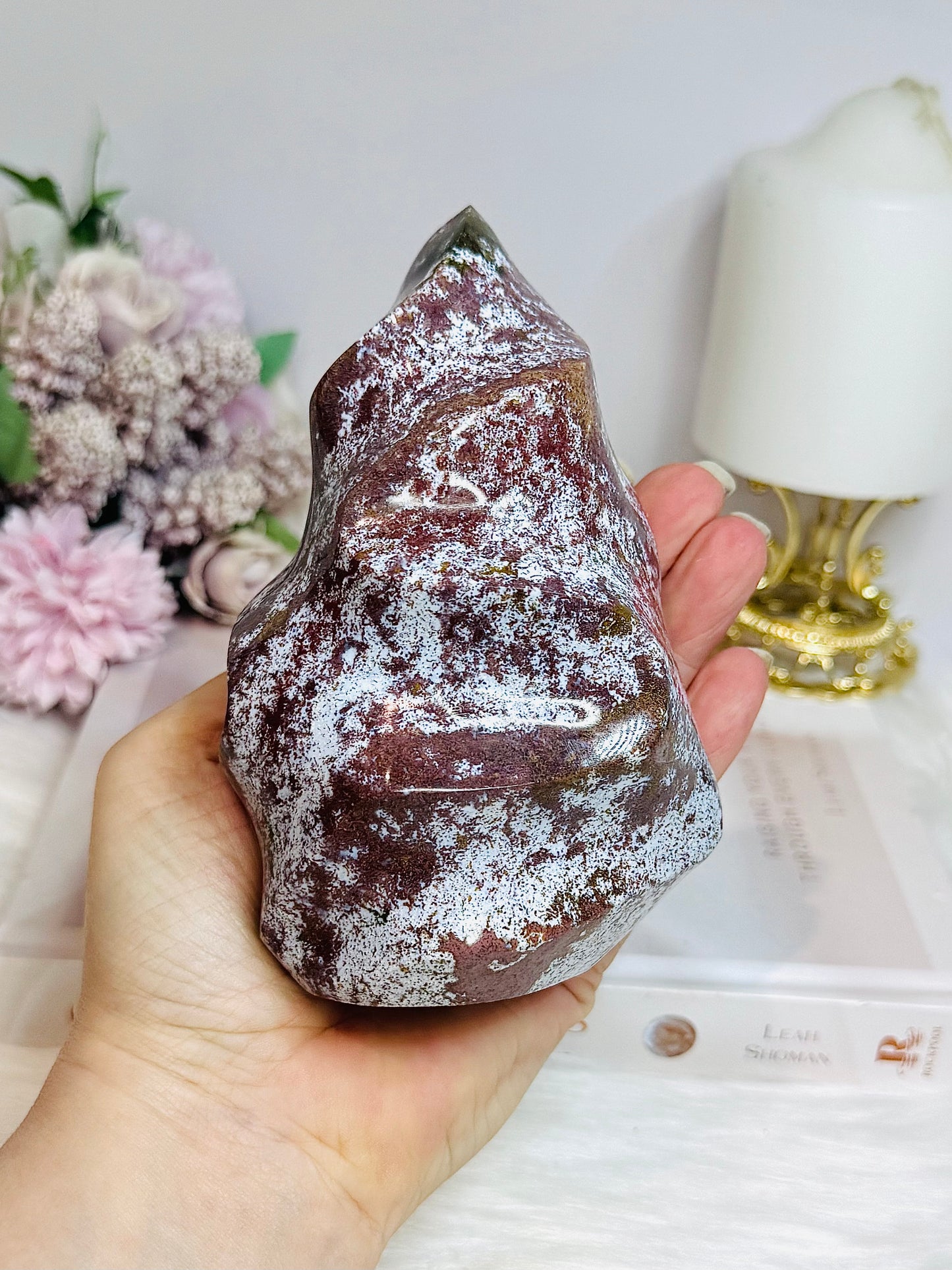 Large Ocean Jasper Flame 13cm 762g