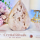 Beautiful 11.5cm 342gram Druzy Pink Amethyst Carved Flame | Freeform