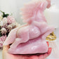 Spectacular & Fabulous Huge 1.38KG Rose Quartz Perfectly Carved Stunning Horse