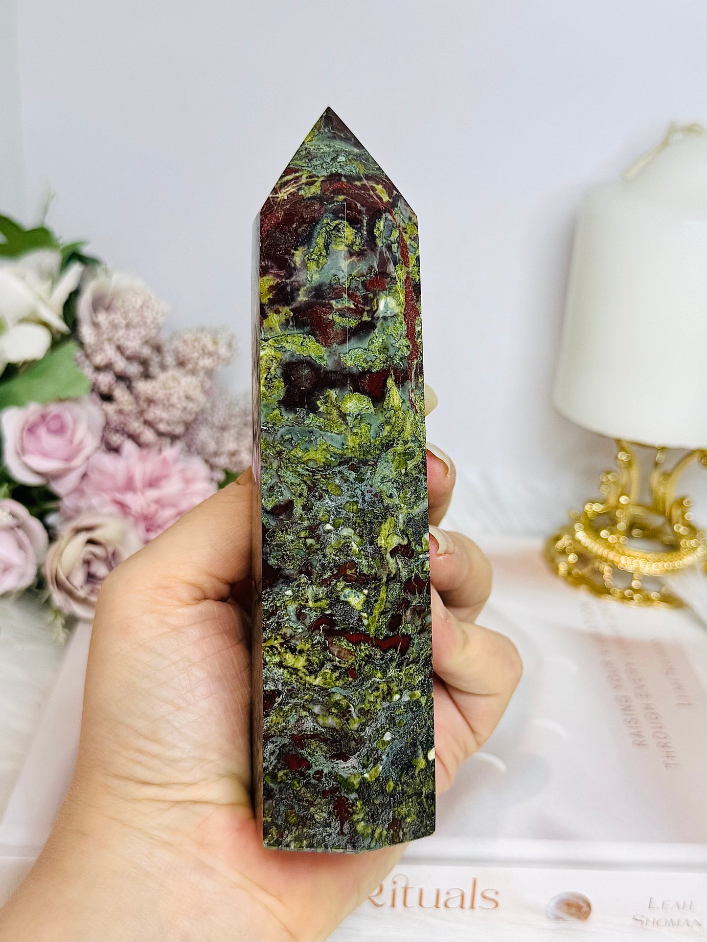 Large Dragons Blood Jasper Tower 15cm 465g