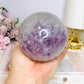 Large High Grade Purple Agate Sphere on Stand 851g