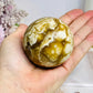 Large Amber Calcite Sphere on Stand 327g