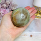 Large Green Moonstone Sphere on Timber Stand 383g