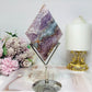 Crazy Lace Amethyst Diamond on Stand 19cm