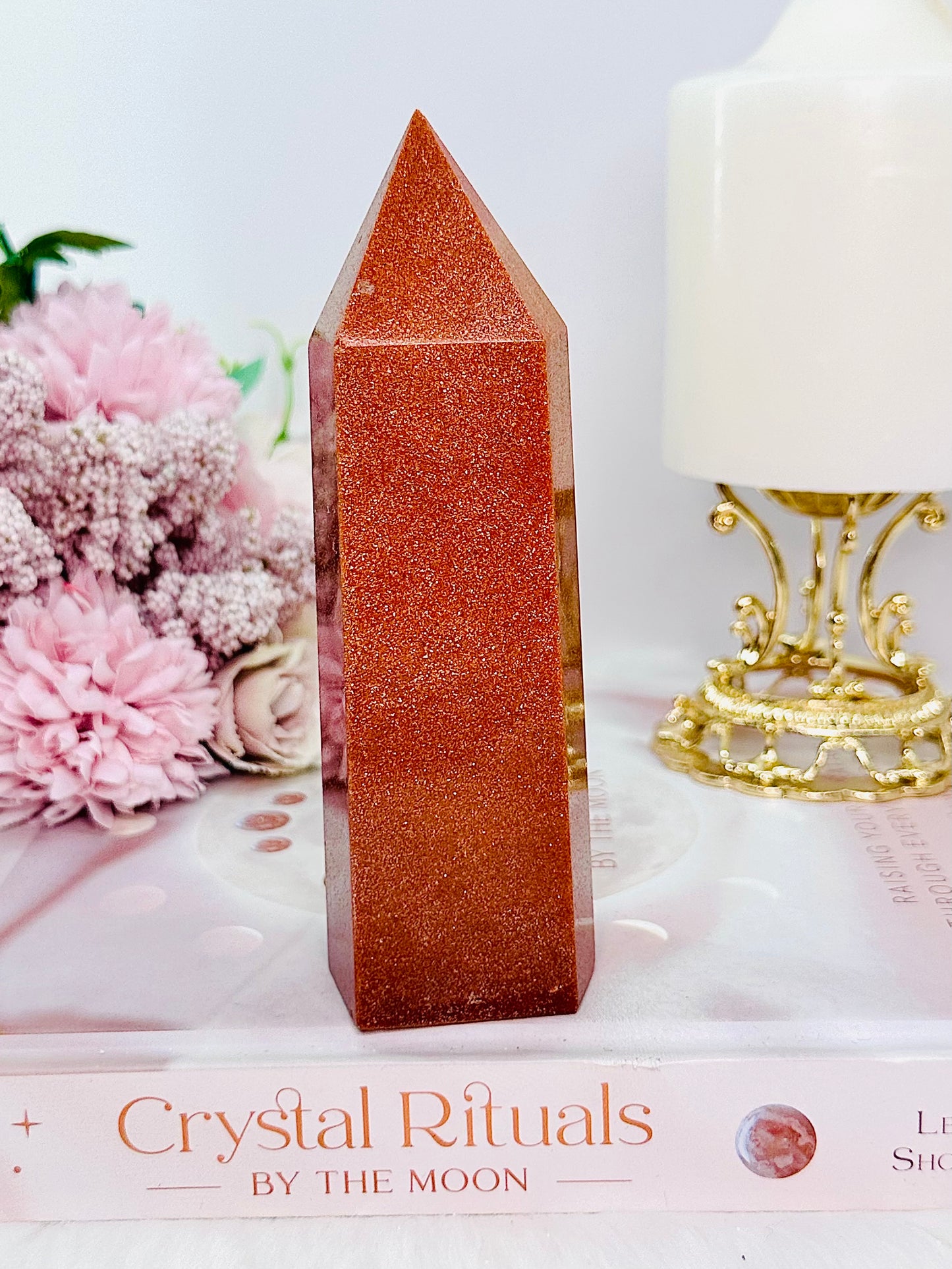 The Stone Of Ambition ~ Gorgeous Gold Sandstone Chunky Tower 14cm (Small Chip in bottom corner) Reduced