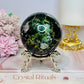 Large Fluorite Sphere with Rainbows 728g On Stand