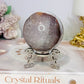 Large Crazy Lace Agate Sphere on Stand 293g