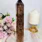 Classy & Fabulous Chunky Large 23cm Smokey Quartz Tower with Rainbows